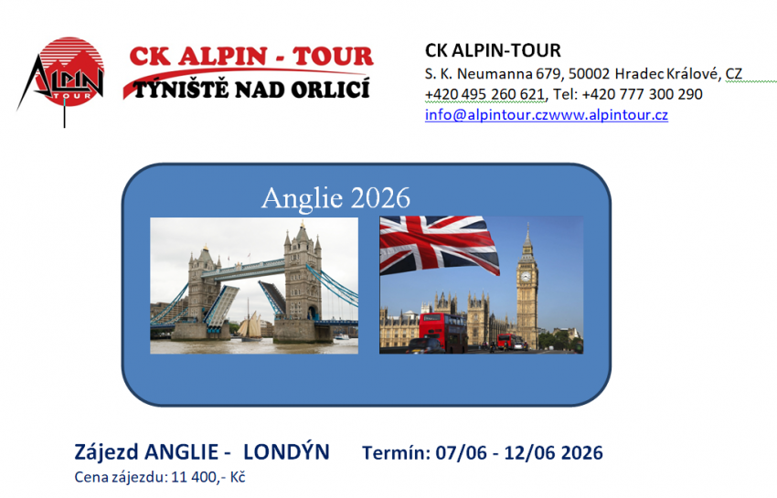 Foto k Z�jezd do Anglie